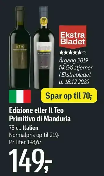 Føtex Edizione eller Il Teo Primitivo di Manduria tilbud