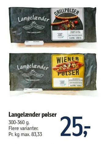 Føtex Langelænder pølser tilbud