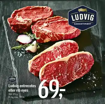 Føtex Ludvig entrecotes eller rib eyes tilbud