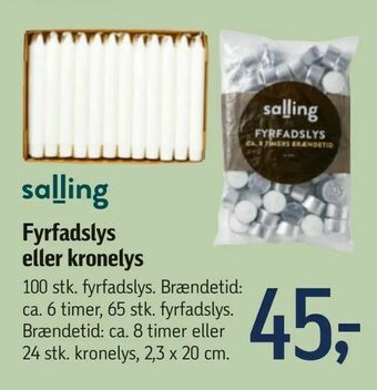 Føtex Fyrfadslys eller kronelys tilbud