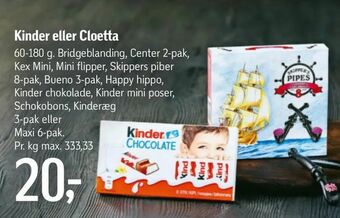 Føtex Kinder eller Cloetta tilbud