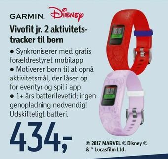 Føtex Vivofit jr. 2 aktivitets tracker til børn tilbud