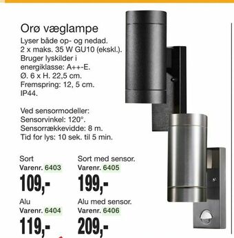Harald Nyborg Orø væglampe tilbud