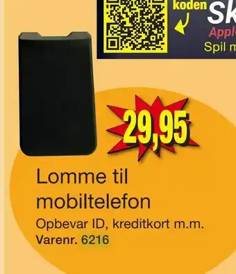 Harald Nyborg Lomme til mobiltelefon tilbud