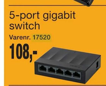 Harald Nyborg 5-port gigabit switch tilbud