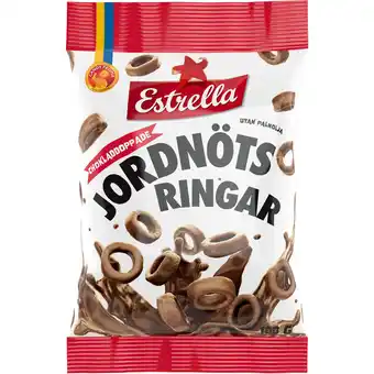 Motatos Estrella | 2 x chokoladeovertrukne jordnødsringe | slik & snacks > chokolade,chips & snacks tilbud
