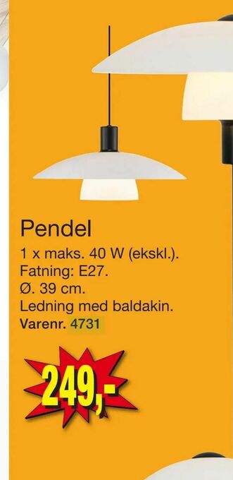 Harald Nyborg Pendel tilbud
