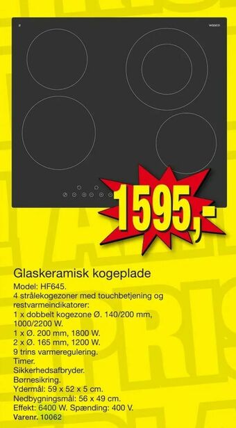 Harald Nyborg Glaskeramisk kogeplade tilbud