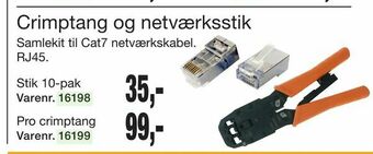 Crimptang og netværksstik