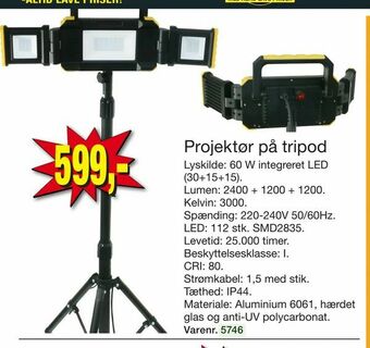 Harald Nyborg Projektør på tripod tilbud