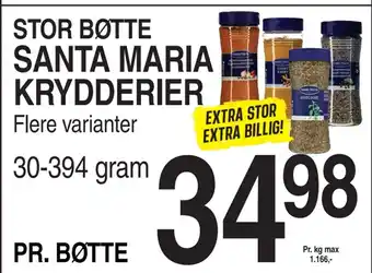 ABC Lavpris Santa maria krydderier tilbud