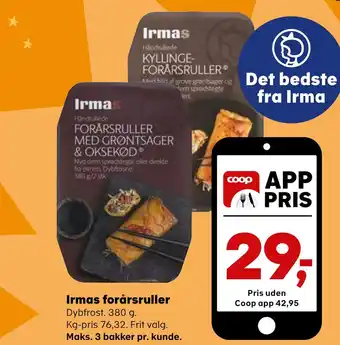 Kvickly Irmas forårsruller tilbud