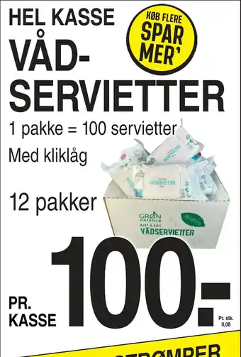 ABC Lavpris Vådservietter tilbud