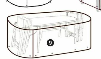 Harald Nyborg Luksus overtræk til havemøbler og parasoller i kraftig sort nylon tilbud
