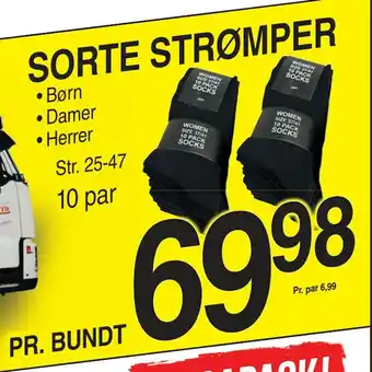 ABC Lavpris Sorte strømper tilbud