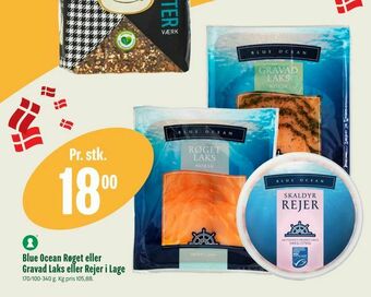 Min Købmand Blue Ocean Røget eller Gravad Laks eller Rejer i Lage tilbud