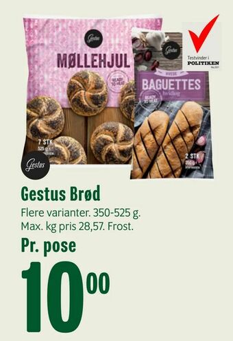 Min Købmand Gestus Brød tilbud