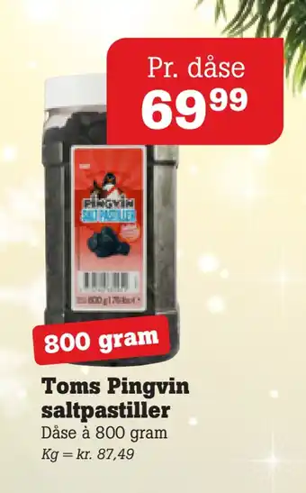 Poetzsch Padborg Toms pingvin saltpastiller tilbud