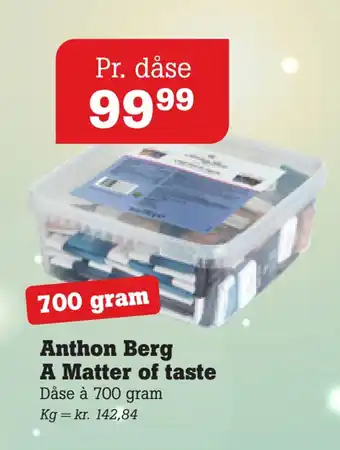 Poetzsch Padborg Anthon berg a matter of taste tilbud