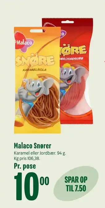 Min Købmand Malaco Snører tilbud