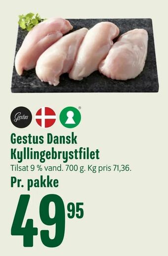Min Købmand Gestus Dansk Kyllingebrystfilet tilbud