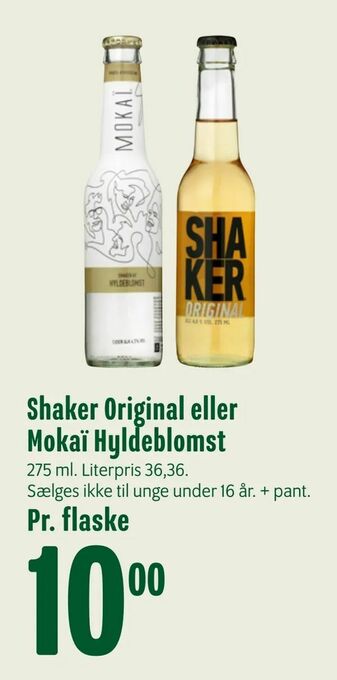 Min Købmand Shaker Original eller Mokaï Hyldeblomst tilbud