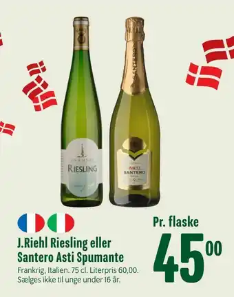 J.Riehl Riesling eller Santero Asti Spumante