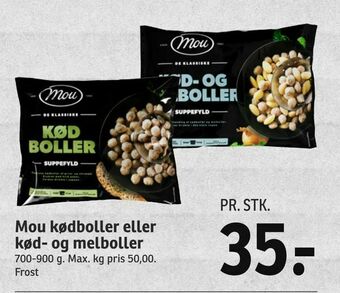 SPAR Mou kødboller eller kød- og melboller tilbud
