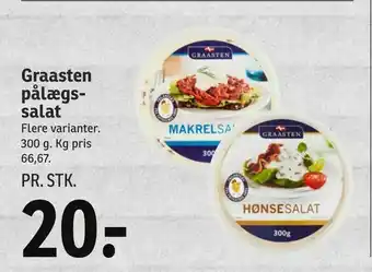 SPAR Graasten pålægs salat tilbud