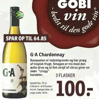 SPAR G A Chardonnay tilbud