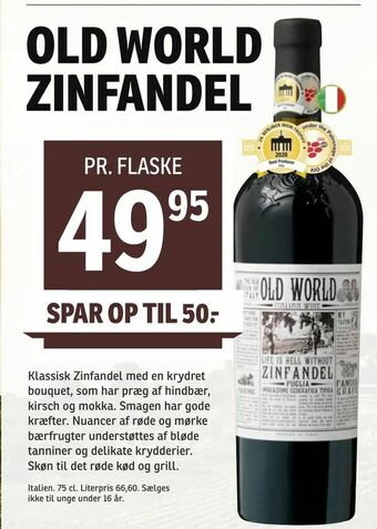 SPAR Old world zinfandel tilbud