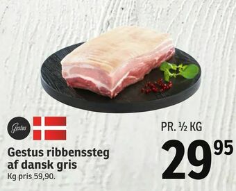 SPAR Gestus ribbenssteg af dansk gris tilbud