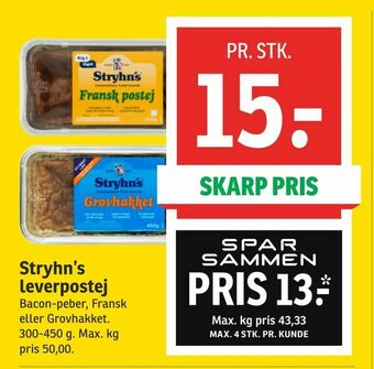 SPAR Stryhn's leverpostej tilbud