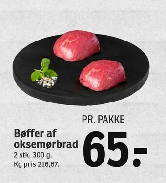 SPAR Bøffer af oksemørbrad tilbud