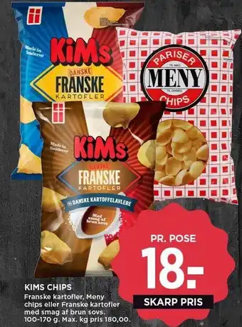 MENY Kims chips tilbud