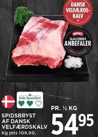 MENY Spidsbryst af dansk velfærdskalv tilbud