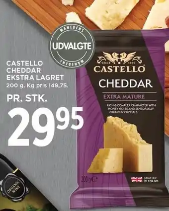 MENY Castello cheddar ekstra lagret tilbud