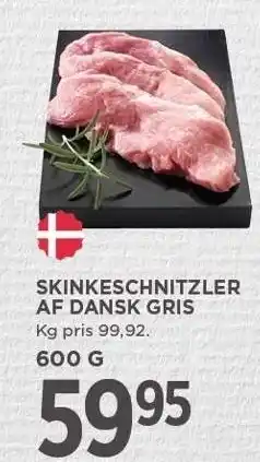 Skinkeschnitzler af dansk gris