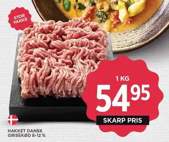 MENY Hakket dansk grisekød 8-12% tilbud