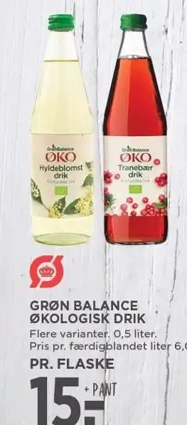 MENY Grøn balance økologisk drik tilbud