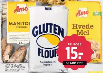 MENY Amo mel eller gluten hvedemel tilbud