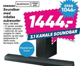 Bilka Soundbar med trådløs subwoofer tilbud