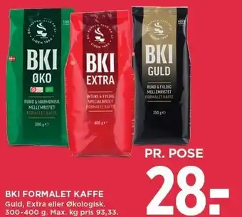 MENY Bki formalet kaffe tilbud