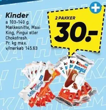 Bilka Kinder tilbud