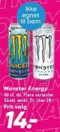 Bilka Monster energy tilbud