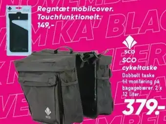 Bilka Regntæt mobilcover touchfunktionelt eller sco cykeltaske tilbud
