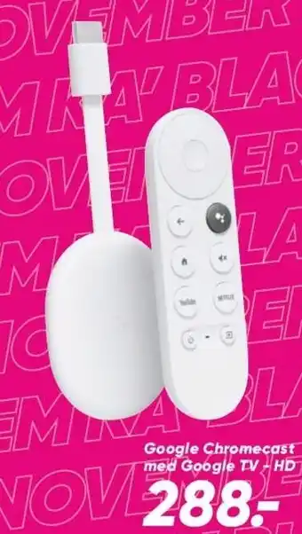 Google chromecast med google tv - hd