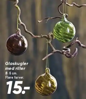 Bilka Glaskugler med riller tilbud