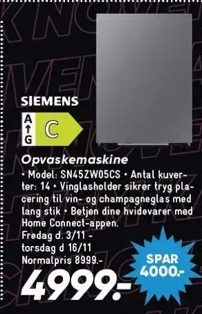 Bilka Opvaskemaskine tilbud