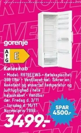 Bilka Køleskab tilbud